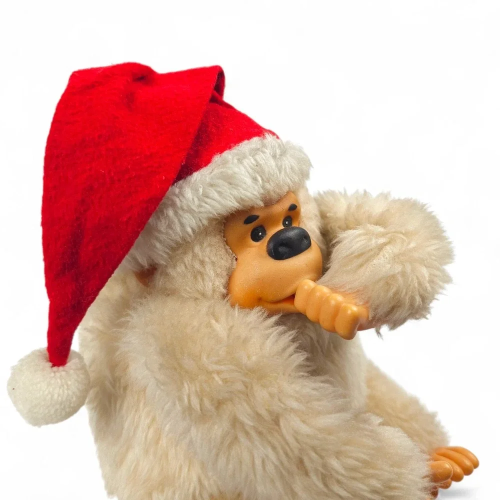 Vtg Russ Berrie Gonga Gorilla Plush Santa Hat Thumb Sucker Monkey 8